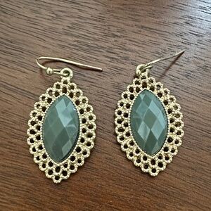 🩶 Women’s gray and gold earrings dangly earrings new